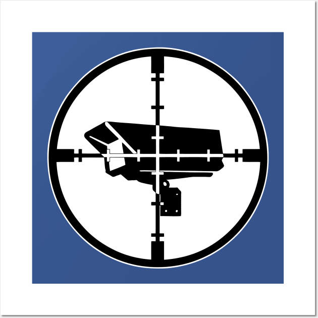 Surveillance Camera Target Practice Wall Art by CultureClashClothing